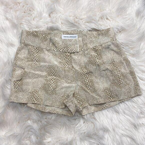Amanda Uprichard Silk Snake Print Shorts - Picture 3 of 4